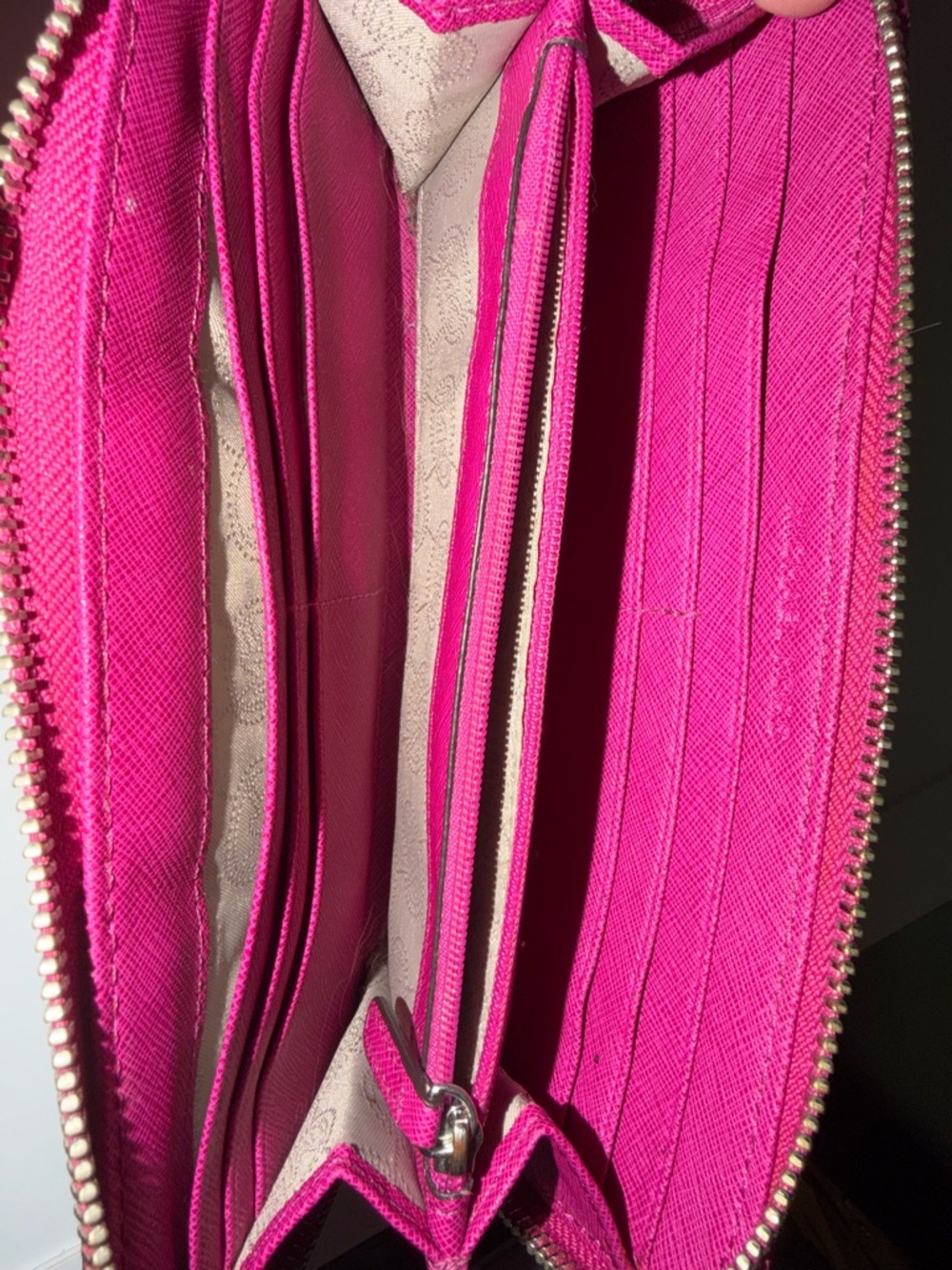 Michael Kors Hot Pink Zip-Around Continental Wallet - Picture 2 of 3